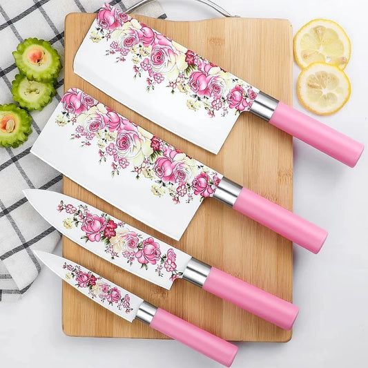 Exquisite kitchen knife set, complementary food household stainless steel sharp slice bone knife multi-functional fruit knife