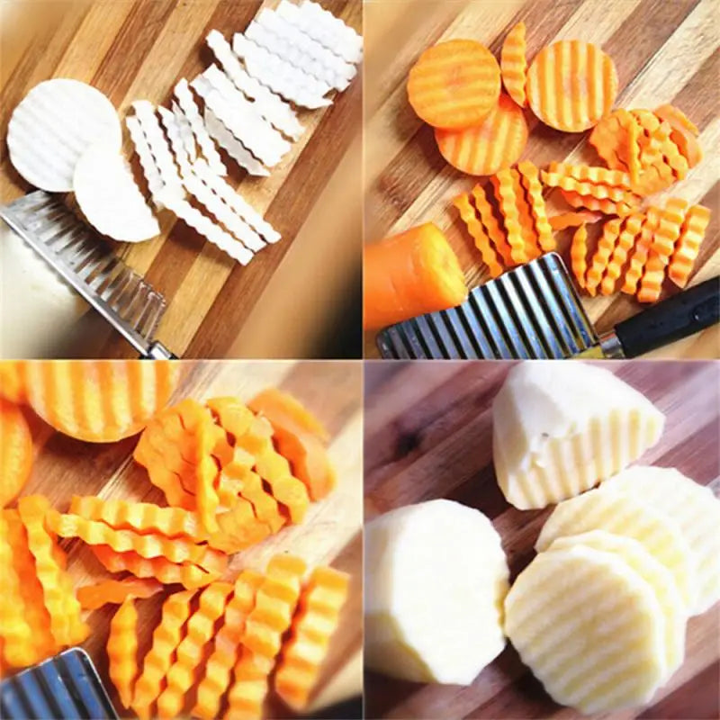 Kitchen Slicer Potato Onion Cutter Knife Fries Corrugated Gadgets Tools Supplies Food ProcessorsThings The Home Accessories