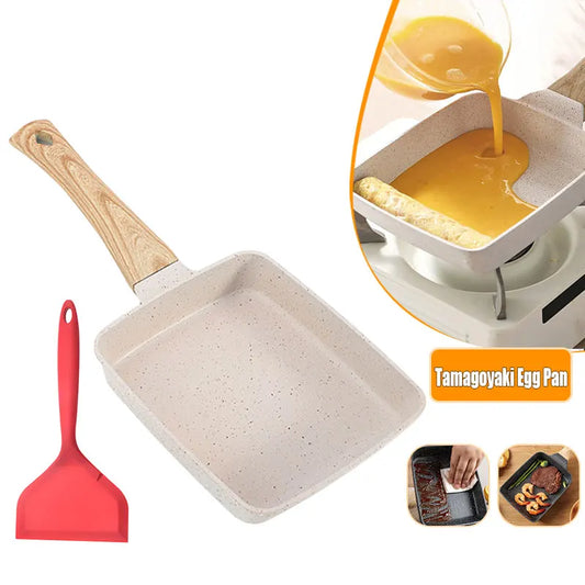 Japanese Omelette Pan Nonstick Tamagoyaki Fry Egg Pan Rectangle Small Frying Pan Omelette Maker Korean Japanese Kitchen Gadgets