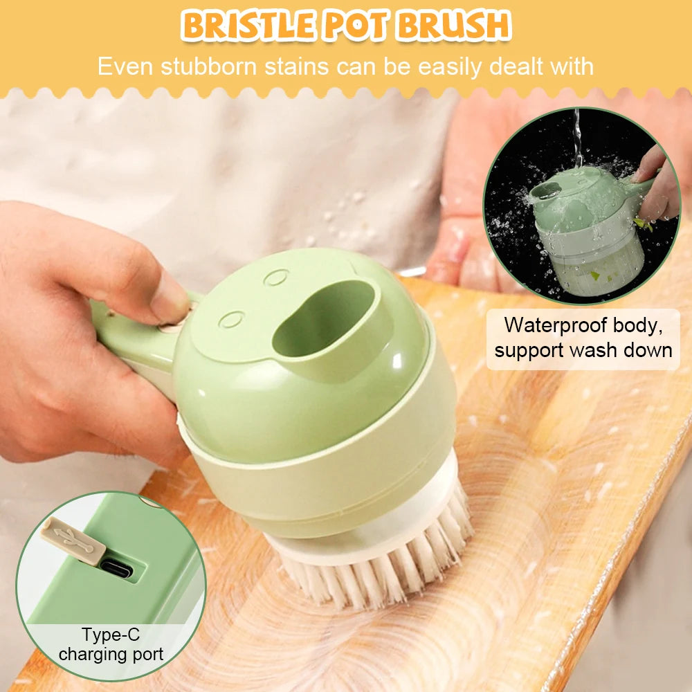 Electric 40W Vegetable Cutter Multifunction Food Chopper Slicer Masher Wireless Garlic Crusher Grinder Kitchen Gadgets