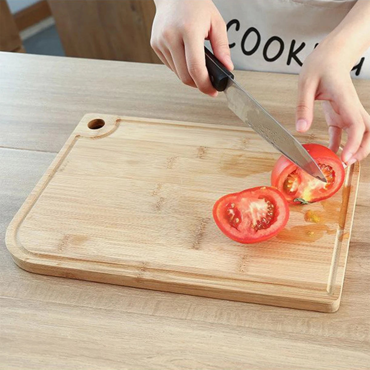 Thick and Sturdy Bamboo Cutting Board Wooden Mat Cutting Baby Food Grading Bread Vegetable Fruit Cutting Kitchen Supplies