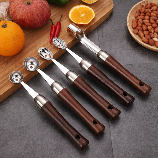 Fruit Platter Melon Spoon Carving Knife Stainless Watermelon Ice Cream Dig Scoop Kitchen DIY Tools Home Food Cutter Gadgets