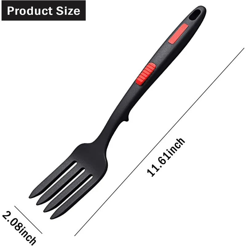 Silicone Flexible Forks Multifunctional Silicone Cooking Fork Heat-Resistant Cooking Tools Silicone Flexible Fork Noodle Fork