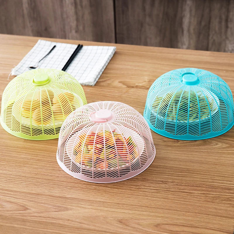 1pcs Breathable Food Mesh Cover Mosquito And Fly Resistant Bowl Cover Gadgets For Home Fruit Plastic Round Vegetable Cover