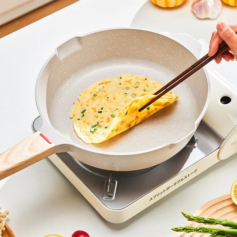 GIANXI Nonstick Pan Multifunctional Aluminum Alloy Coated With Medical Stone Wok Steak Egg Pancake Pot Set Kitchen Utensils