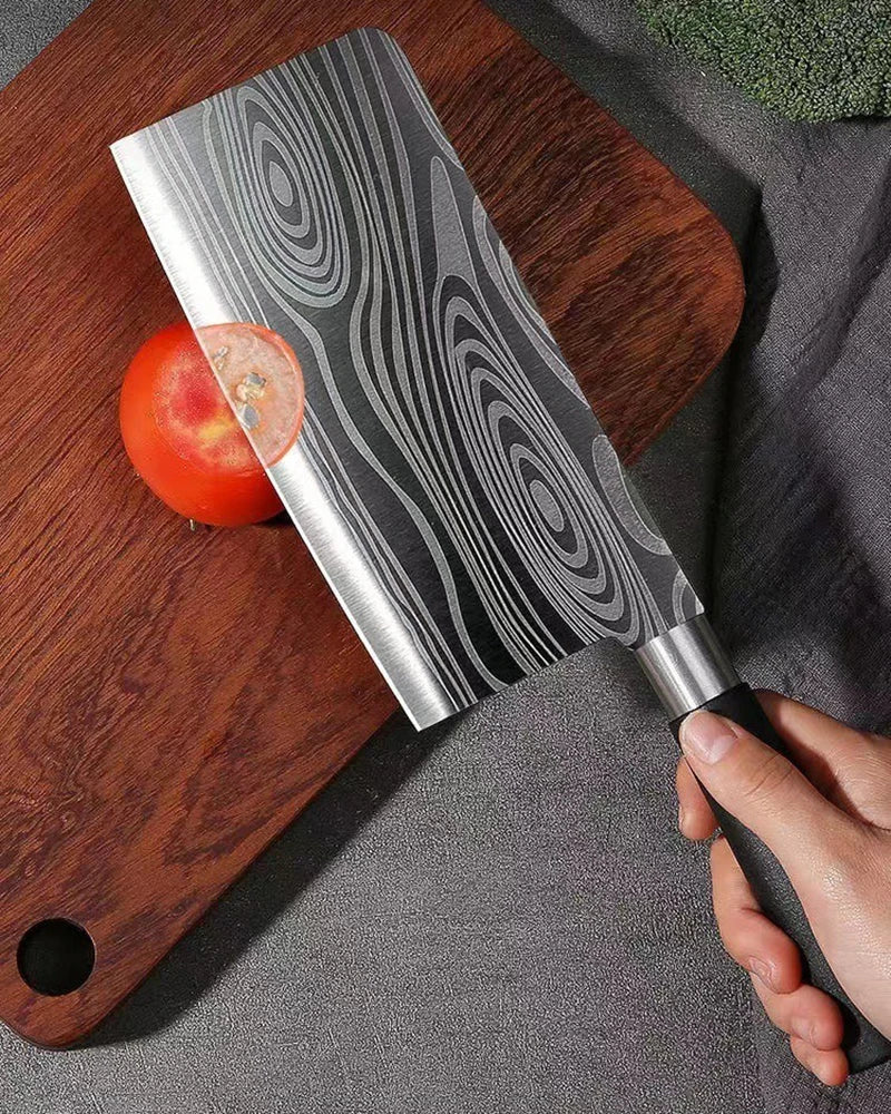 Stainless Steel Knife Set - Laser Damascus Pattern