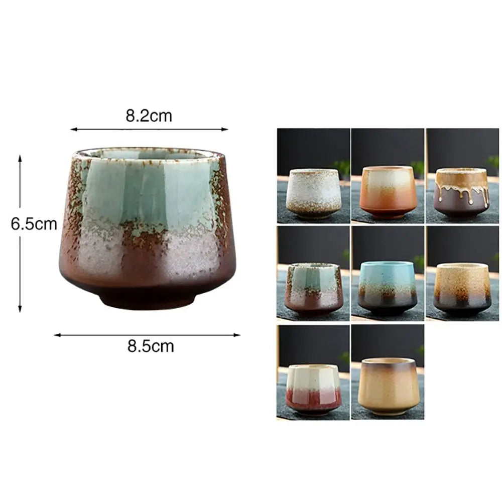 Retro Teacup Kiln Transformation Ceramic Coffee Cup Household Water Bowl Crude Pottery Creative Office Drinkware 200ML