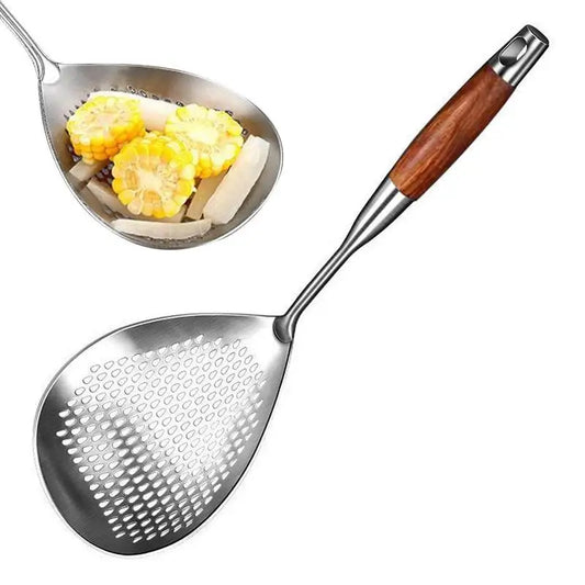 304 Stainless Steel Skimmer Strainer Slotted Ladle Mesh Deep Fryer Oil Frying Scoop Colander Cooking Spoon Kitchen Tools