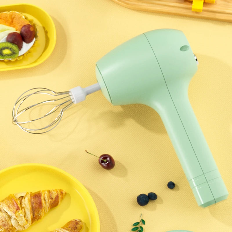 Wireless Portable Electric Food Mixer Automatic Whisk Dough Egg Beater Baking Cake Cream Whipper Kitchen Tool