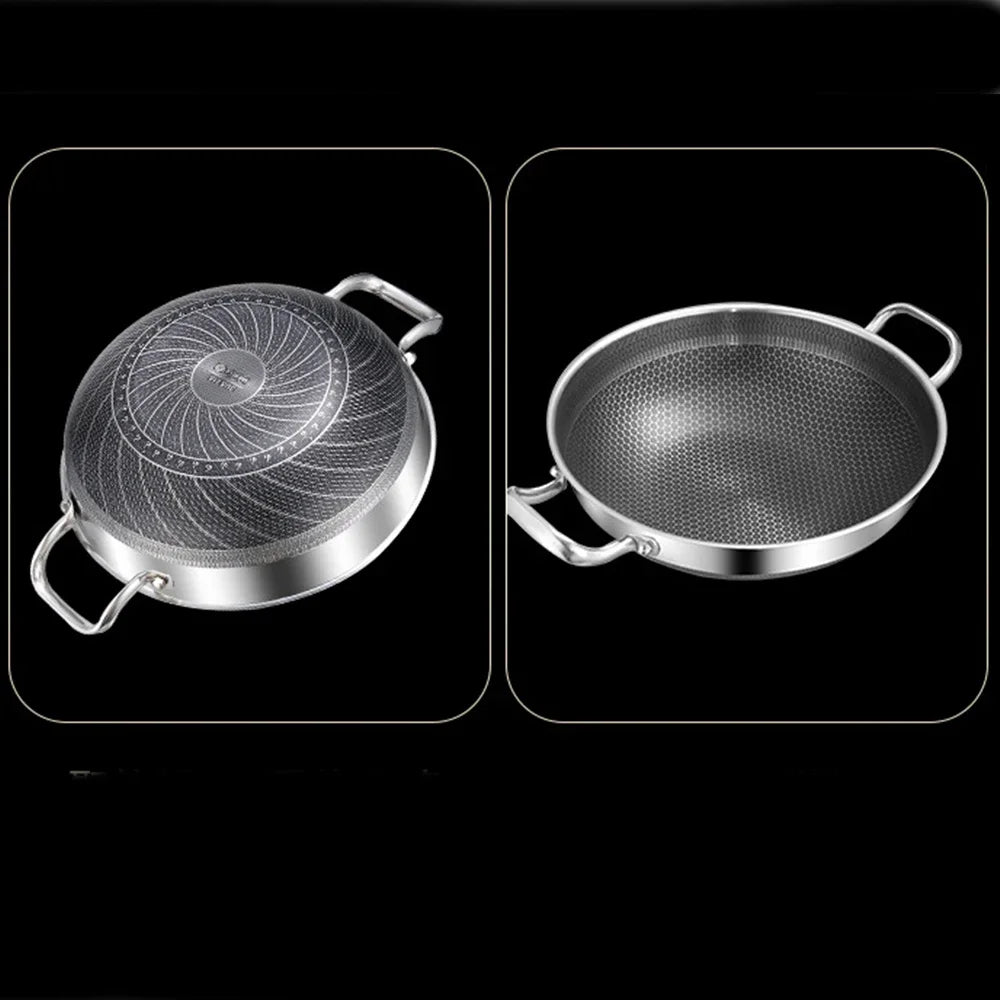 304 Stainless Steel Soup Pot Honeycomb Non-stick Pot with lid Household Hot Pot Induction Cooker Gas Stove Universal Soup Pot