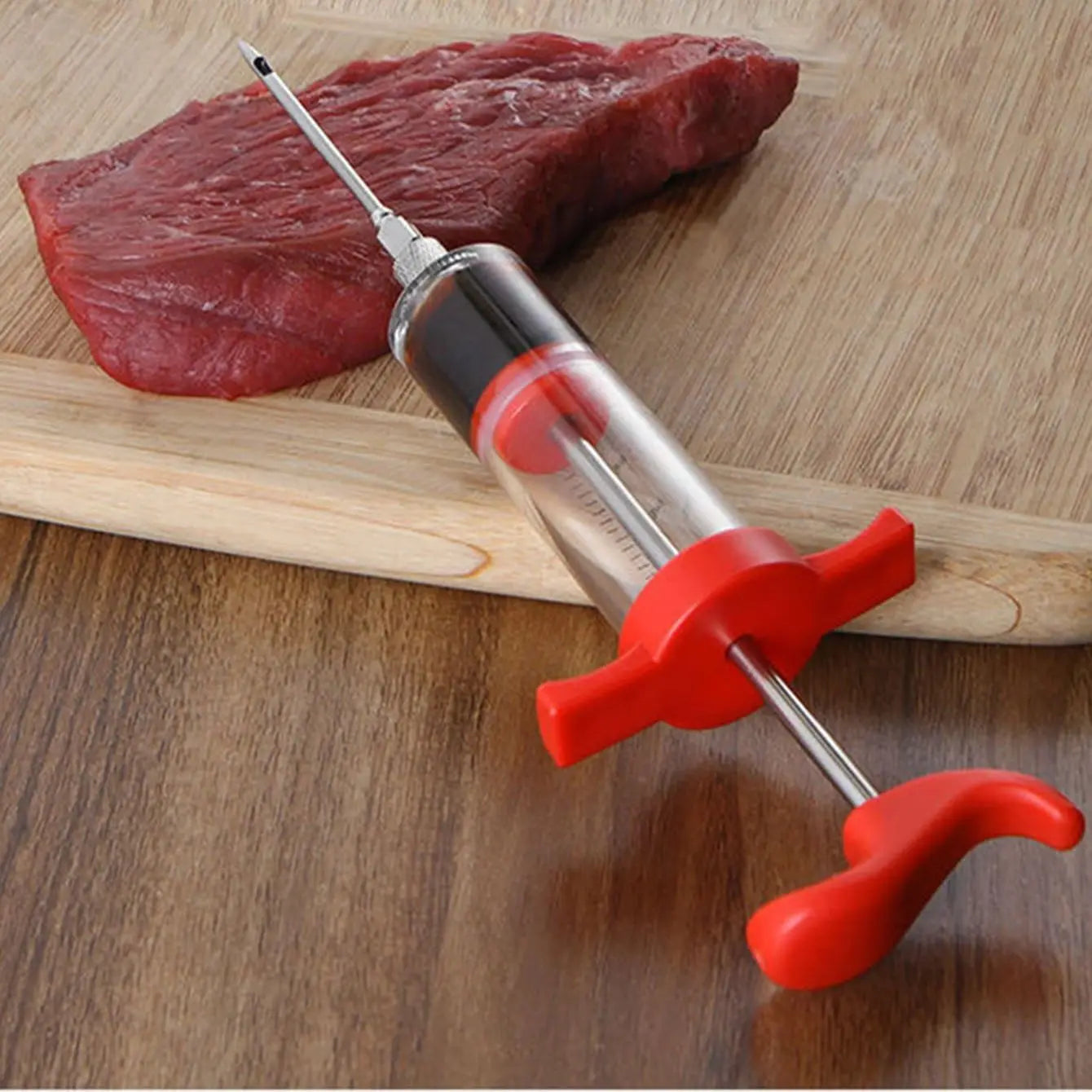 1pc Tools Meat Chicken Injection marinades Cooking Turkey Injector syringes Spices sauces Grill Needles Barbecue Party Flavor