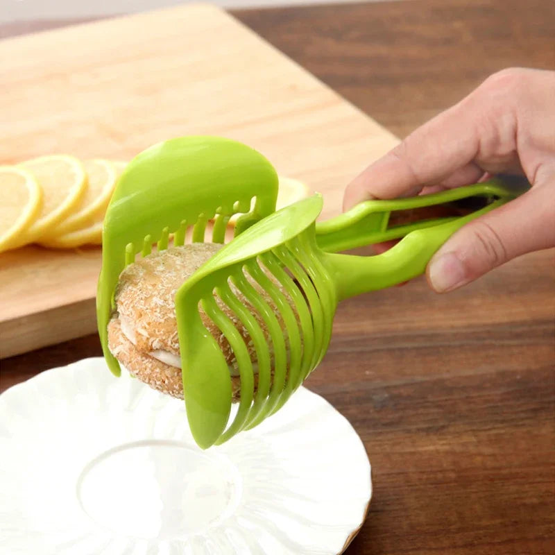 Kitchen Home Plastic Potato Slicer Tomato Cutter Tool Shreadders Lemon Cutting Holder Cooking Accessories Gadgets Food Cover