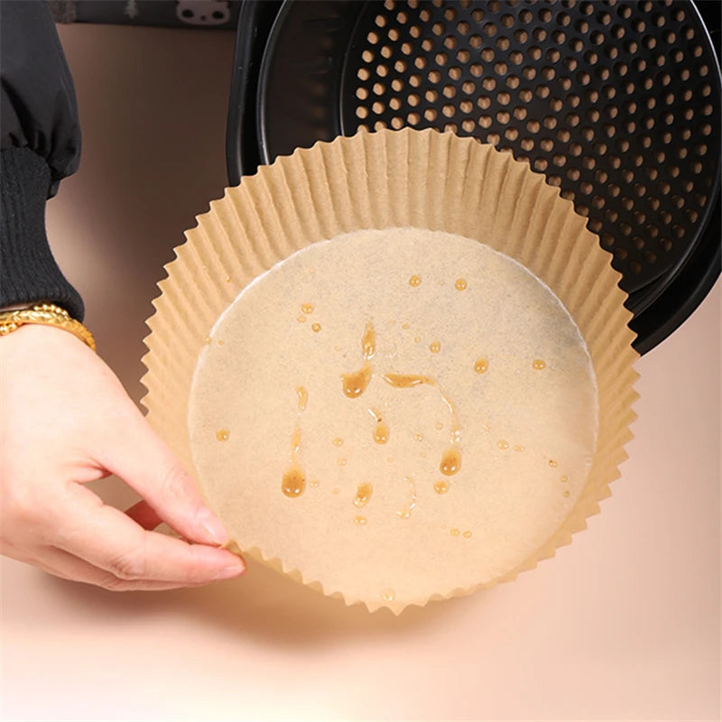 Air Fryer Disposable Paper Liner Non-Stick Oil-proof Parchment Mat for Cooking Microwave Oven Sheets Special Baking BBQ Roasting