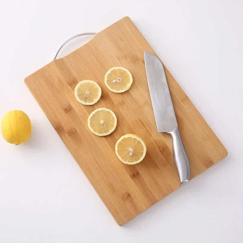 Kitchen bamboo cutting board large rectangular cutting board thickened solid wood cutting board fruit cutting board