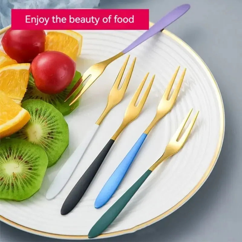 Simple 304 Stainless Steel Fruit Fork One Creative Tableware Fruit Fork Stainless Steel Home Western Food European