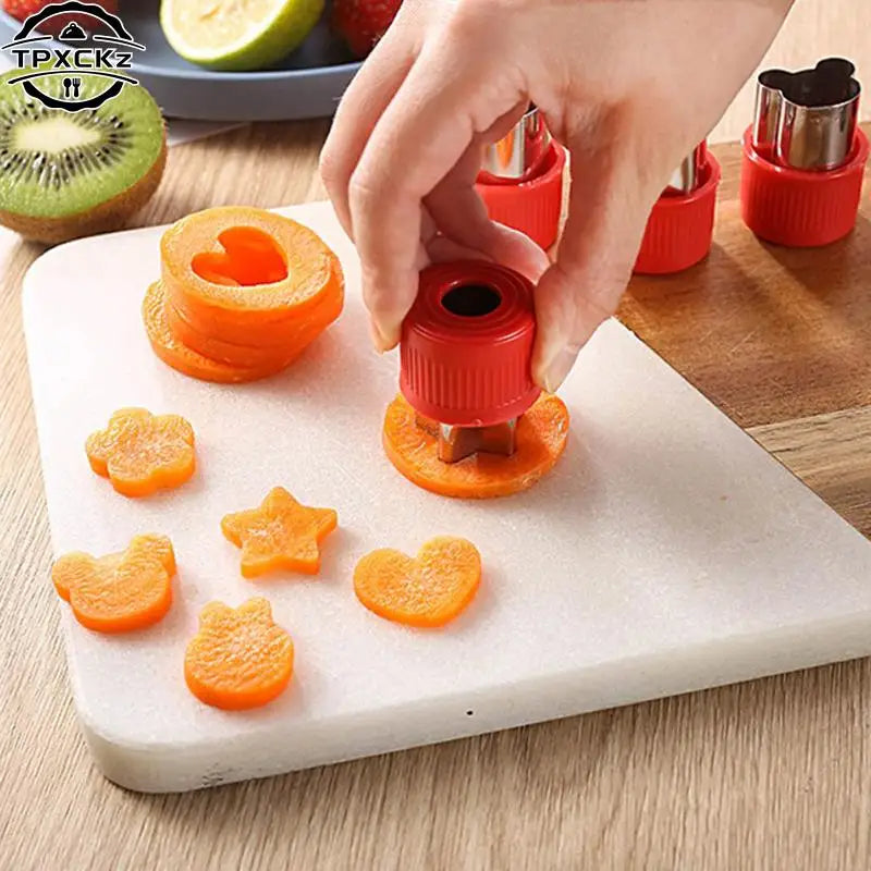 3pcs Vegetable Cutters Shapes Set DIY Cookie Cutter Flower For Kids Shaped Treats Food Fruit Cutter Mold Kitchen Gadgets