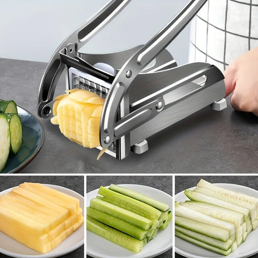 Stainless Steel French Fries Slicer Vegetable Food Cut Pieces Machine Heavy Duty Cutter For Potato Kitchen Gadgets Potato Slicer