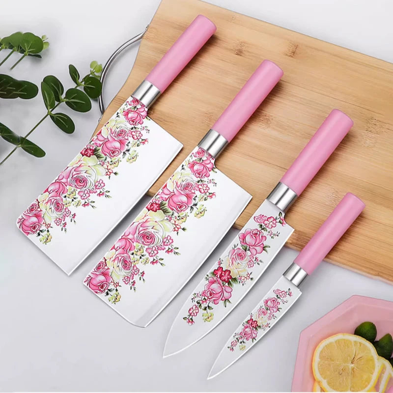 Exquisite kitchen knife set, complementary food household stainless steel sharp slice bone knife multi-functional fruit knife