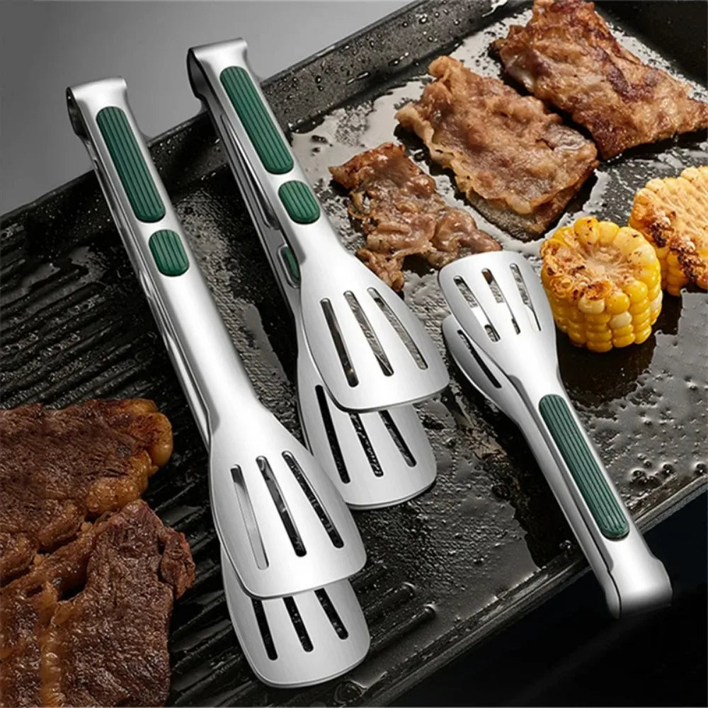 Tongs 7/9/12 Inch 304 Stainless Steel Food Tongs Steak Tongs Kitchen Supplies Cookware Bbq Accessories Barbecue Utensils Outdoor