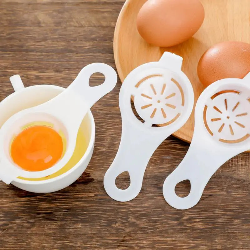 Egg Yolk Separator Egg Divider White Plastic Convenient Household Eggs Tool Egg Filter Cooking Baking Tool Kitchen Accessories