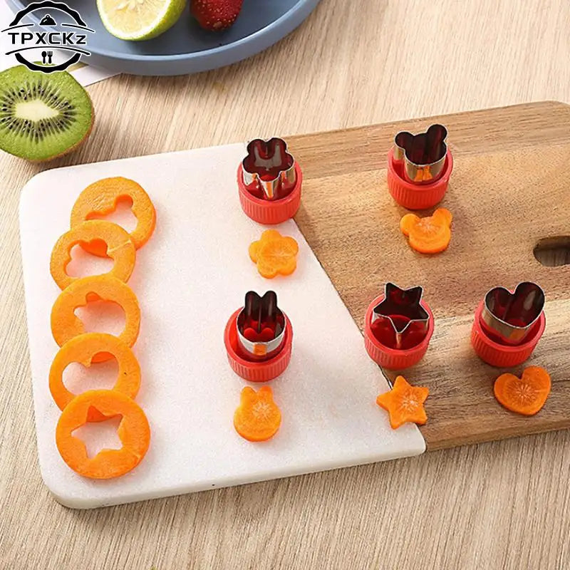 3pcs Vegetable Cutters Shapes Set DIY Cookie Cutter Flower For Kids Shaped Treats Food Fruit Cutter Mold Kitchen Gadgets