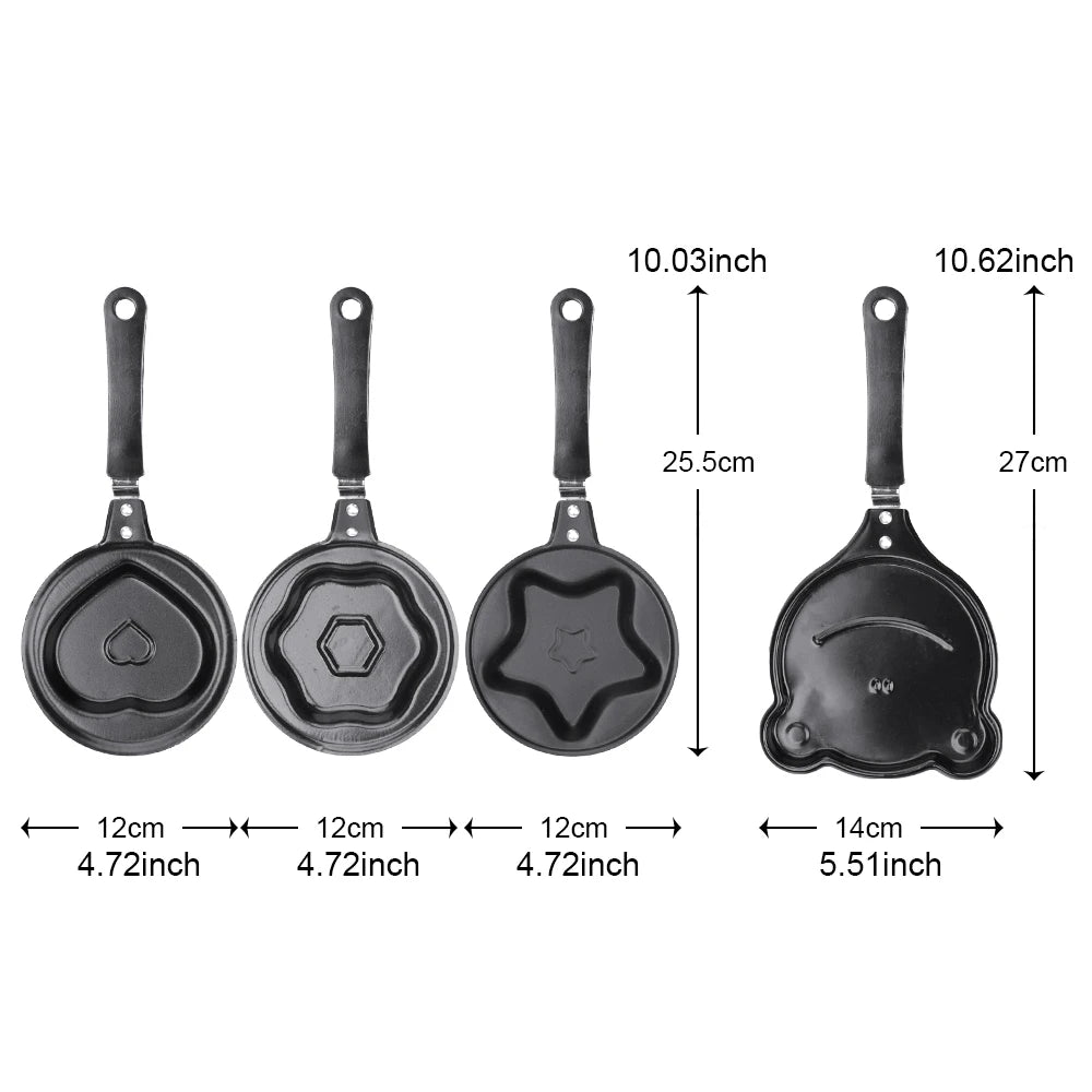 Cooking Tool Non-Stick Frying Pan Pancake Maker Egg Mold Pan Flip Omelette Mold Breakfast Egg Frying Pot Mini