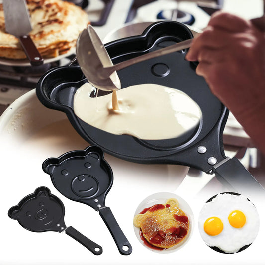 Cartoon Animal Egg Mold Pan Flip Omelette Mold Breakfast Egg Frying Pot Non-Stick Frying Pancake Maker Frying Pan Kitchen Tools