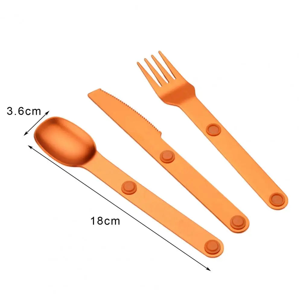 Picnic Fork Spoon Durable Magnetic Utensils Set for Outdoor Travel Food Grade Metal Flatware Kit with Polished Surface Bpa Free