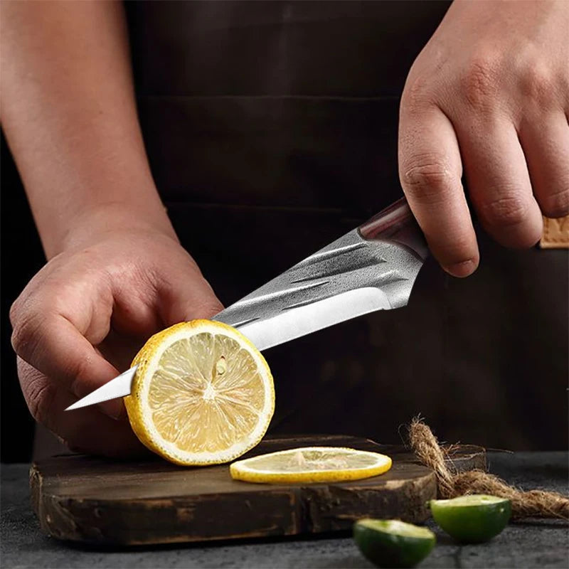 Profession Boning Knife Stainless Steel Kitchen Knife Hand Forged Meat Cleaver Fruit Cutter Chef Butcher Knife Wooden Handle