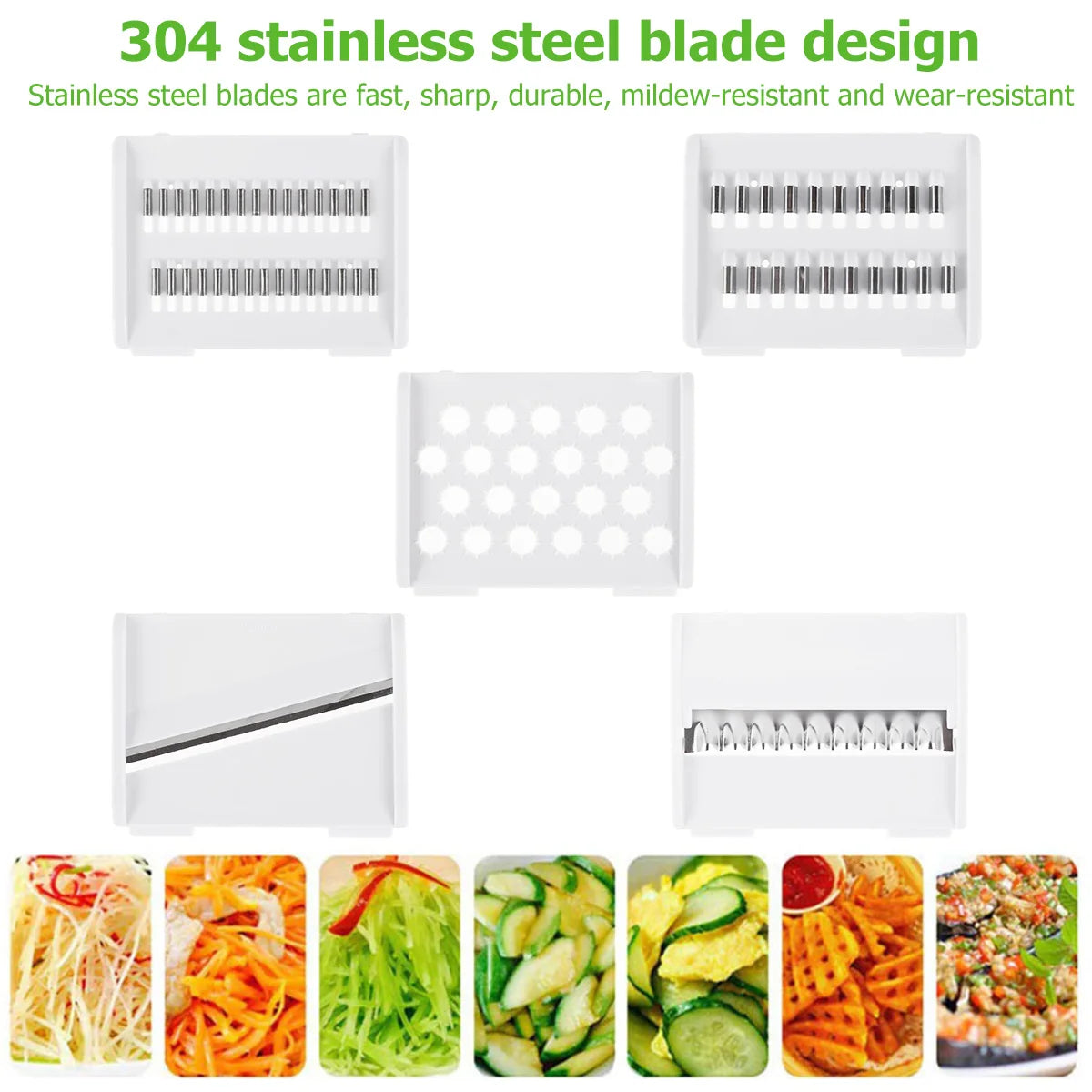 Mandoline Slicer Vegetable Chopper Multifunctional Cutter Food Choppers for Vegetables Fruits Stainless Steel Kitchen Gadgets