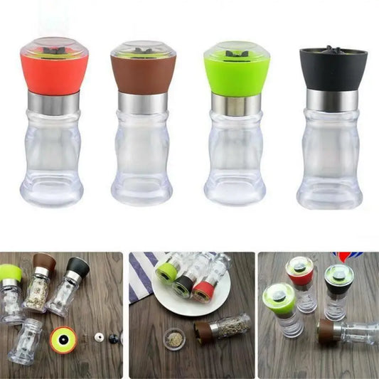 Salt And Pepper Mill Manual Food Grinders Spice Jar Containers Kitchen Gadgets Spice Bottles Glass Household Cooking Tool