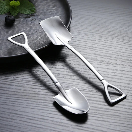 1PCS Teaspoon Coffee Spoon Tableware Cutlery Set Stainless Steel Ice Cream Desert Cake Spoon for Dinnerware Kitchen Gadgets