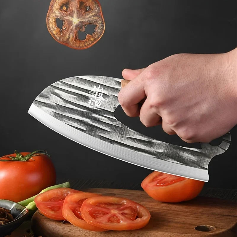 Stainless Steel Forged Meat Cleaver New Labor Saving Kitchen Knife Super Fast Chopping and Fish Killing Knife