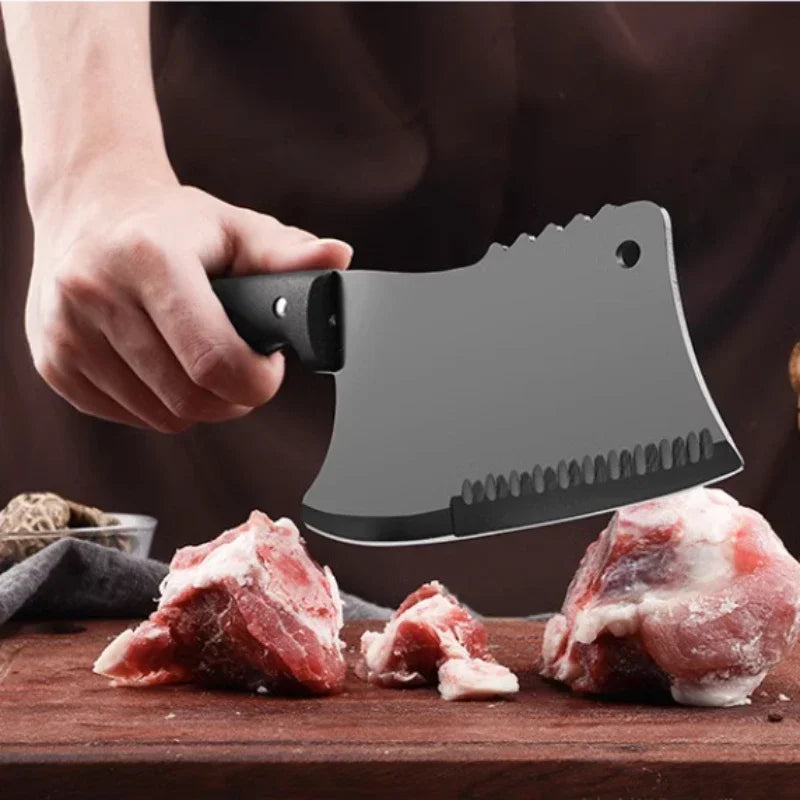 PLYS Bone Chopping Knife Stainless Steel Front Slicing Back Chopping Multi-purpose Kitchen Knife Chef Special Meat Cleaver