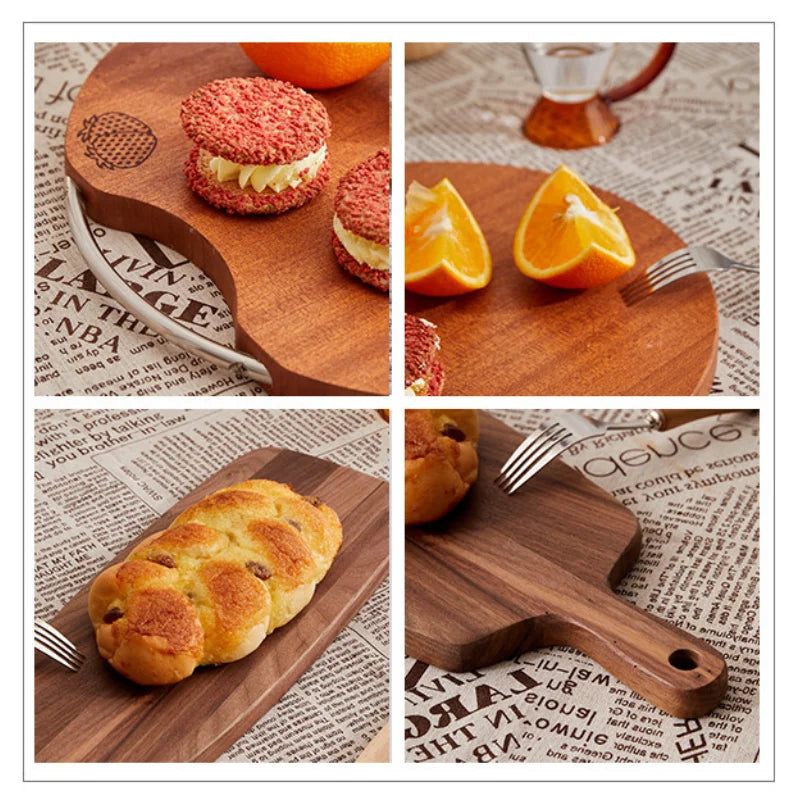 Black Walnut Chopping Blocks Solid Wood Cutting Board Cheese Board Outdoor Camping Portable Fruit Board Wood Deli Board